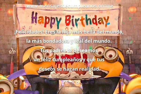 Frases de cumpleaños para una hija